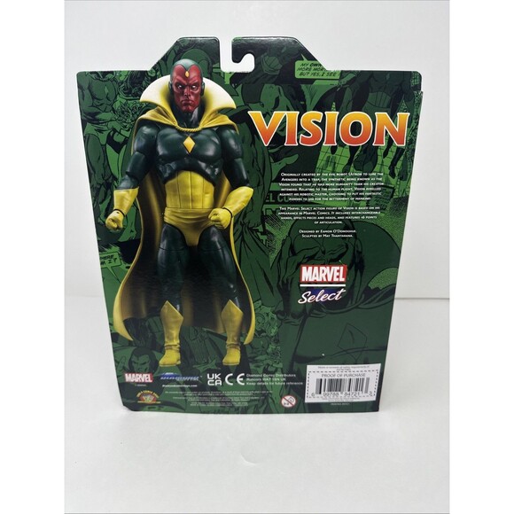 Diamond Select Marvel Select Vision 2022 7" Poseable Action Figure NEW - Picture 4 of 4